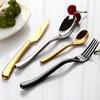 Gold Silverware Set for 6 Stainless Steel Flatware Set Modern Cutlery Utensils 24 Piece Include Knives Forks and Spoons Tableware Set for Home Kitchen Wedding Restaurant Nice Weight Mirror Polished view 2