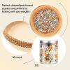 1 Pack 2 lb Multi Color Pie Weights for Baking Crust Reusable Ceramic Blind Baking Beans Stoneware with 50 Pcs Disposable Parchment Paper Pie Liner Fit 8, 9, 10 Inch Dish with Storage Bottle and Bag view 3