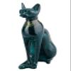 Ancient Egyptian Hand-Carved Bastet Goddess Statue - Home Decor cat - pharaonic Cat- Egyptian Green Bastet Made in Egypt view 2