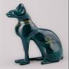 Ancient Egyptian Hand-Carved Bastet Goddess Statue - Home Decor cat - pharaonic Cat- Egyptian Green Bastet Made in Egypt view 4