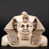 Ancient Egyptian Bust of King Khafre with a Falcon on his Head Heavy Solid Stone Made in Egypt. Khafre is The Builder of The Second Largest Pyramid at Giza. view 1