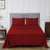 Softport Beddings Alberta King 96x96 Size Luxurious 600 Thread Count Soft & Silky Feel Long Staple 100% Egyptian Cotton Sheet Set, Fits Mattress Up to 21 inches Deep Pocket Sheet Set Burgundy Color view 2