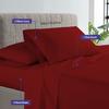 Softport Beddings Alberta King 96x96 Size Luxurious 600 Thread Count Soft & Silky Feel Long Staple 100% Egyptian Cotton Sheet Set, Fits Mattress Up to 21 inches Deep Pocket Sheet Set Burgundy Color view 3