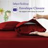 Softport Beddings Alberta King 96x96 Size Luxurious 600 Thread Count Soft & Silky Feel Long Staple 100% Egyptian Cotton Sheet Set, Fits Mattress Up to 21 inches Deep Pocket Sheet Set Burgundy Color view 4