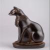 Ancient Egyptian Statue of Goddess Bastet cat Heavy Black Stone Made in Egypt. Bastet in her Late Form of a cat-Headed Woman, Rather Than a Lioness view 4