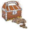 GRANITE MOUNTAIN PRODUCTS Treasure Chest Treat Boxes For Gold Coins, Candy | Pirate Party Supplies | 12 Treasure Chest Party Favor Box & 144 Gold Coins | Halloween Costume Accessory | Pinata Filler view 2