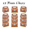 GRANITE MOUNTAIN PRODUCTS Treasure Chest Treat Boxes For Gold Coins, Candy | Pirate Party Supplies | 12 Treasure Chest Party Favor Box & 144 Gold Coins | Halloween Costume Accessory | Pinata Filler view 3