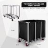Commercial Laundry cart with Wheels,400L Large Laundry Basket with Wheels,Laundry Hamper on Wheels Heavy Duty with Steel Frame and Waterproof Oxford Cloth, 440Lbs Load (C-Black) view 2