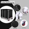 Commercial Laundry cart with Wheels,400L Large Laundry Basket with Wheels,Laundry Hamper on Wheels Heavy Duty with Steel Frame and Waterproof Oxford Cloth, 440Lbs Load (C-Black) view 3