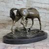 Bugatti Mare W/Foal Horse Bronze Sculpture Wild Farm Animal Marble Figurine Sale Decorative Artwork Sale Gift by Think Bronze view 3