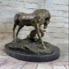 Bugatti Mare W/Foal Horse Bronze Sculpture Wild Farm Animal Marble Figurine Sale Decorative Artwork Sale Gift by Think Bronze view 4
