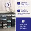HOMZ 20-Pack Snaplock, Small Clear Plastic Storage Organizer Bins w/Lids, 6 Quart, Gray - Stackable Container Boxes for Bedroom, Bathroom, Garage, and Office Organization view 3