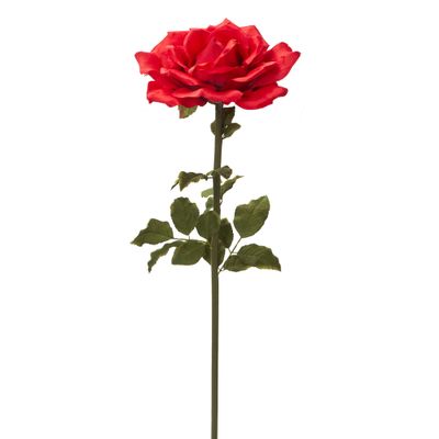 ELITE FLORAL Pack of 12 Red Artificial Rose  14" x 44" Extra Large Faux Rose for Wedding, with Green Leaves, Rose Flower for Indoor Outdoor Event Decoration, Birthday Parties Dcor