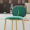 OYhmc 2 Pcs Barstools, Velvet Counter Height Bar Stools Mid Century Kitchen Breakfast Bar Chairs with Footrest, 65cm/75cm view 4