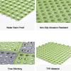 HUHJYUGE Shower Mat Non Slip Square 12x12in, TPR Splicing Bath Mat, with Drain Holes and Drain Posts Interlocking Bathtub Mat, for Stand up Showers and Small Bathtubs, Dirt Resistant view 4