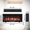 Efiretric Grace 40" W 3 in 1 Electric Fireplace (EF450), Freestanding, Wall Mounted, Recessed, 9 Colors Flame Effect, TV Media Wall, Heater 750W/1500W, Remote Control view 4