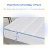 California Design Den Twin Mattress Topper, Thick Cooling Pillow Top Mattress Topper Twin for Restful Sleep, 900 GSM Fill, Breathable & Gentle on Skin view 4