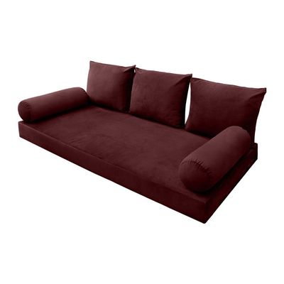 SLIPCOVER ONLY S.V3 Velvet Indoor Daybed Mattress Pillow Covers Knife Edge Twin AD368