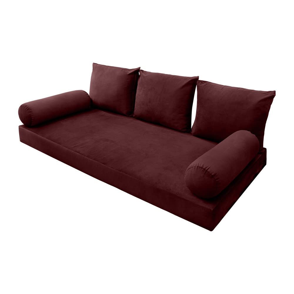 SLIPCOVER ONLY S.V3 Velvet Indoor Daybed Mattress Pillow Covers Knife Edge Twin AD368