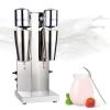 Cbhfmljd Stainless Steel Electric Milkshake Mixer, Double Head Electric Drink Mixer Drink Maker Kitchen Food Processor Cocktail Tea Drink Mixer Smoothie Malt view 1