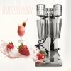 Cbhfmljd Stainless Steel Electric Milkshake Mixer, Double Head Electric Drink Mixer Drink Maker Kitchen Food Processor Cocktail Tea Drink Mixer Smoothie Malt view 4