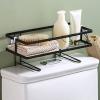 Headerbs Over Toilet Bathroom Organizer, Convenient Practical Toilet Shelf for Home (Single Layer Black) view 4