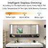 SPXMQSS Bathroom Cabinets with Lights, LED Mirror Cabinet Stepless Dimming with Shelves Cupboard Bathroom Wall Cabinets with Socket Wall Mounted Storage Units A,50 * 80 * 13cm view 2