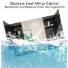 SPXMQSS Bathroom Cabinets with Lights, LED Mirror Cabinet Stepless Dimming with Shelves Cupboard Bathroom Wall Cabinets with Socket Wall Mounted Storage Units A,50 * 80 * 13cm view 3
