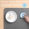 Extra Large 30 x 24 Inch Silicone Dish Drying Mat for Dish Drying Rack, Easy Clean Silicone Drying Mat for Kitchen Counter, Non-Slip Dish Drain Matt, Heat Resistant Silicon Dish Mat, Gray, SAPID view 2