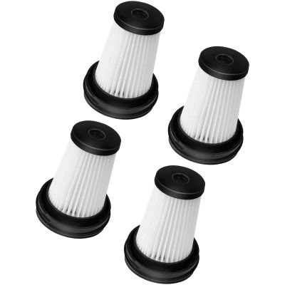 Carkio Pack of 4 VCH9632 Filters Fit for Grundig VCH9629 VCH9630 VCH9631 VCH9632 Dust Container Filter Replacement Filter # 91780008590 Robot Vacuum Cleaner Household Sweeper Replaces
