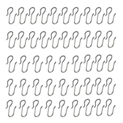 TIPIACE Curtain Track Optional Accessories, Hook Suitable for The Round Hole Curtains Rails (50 pcs Hook)