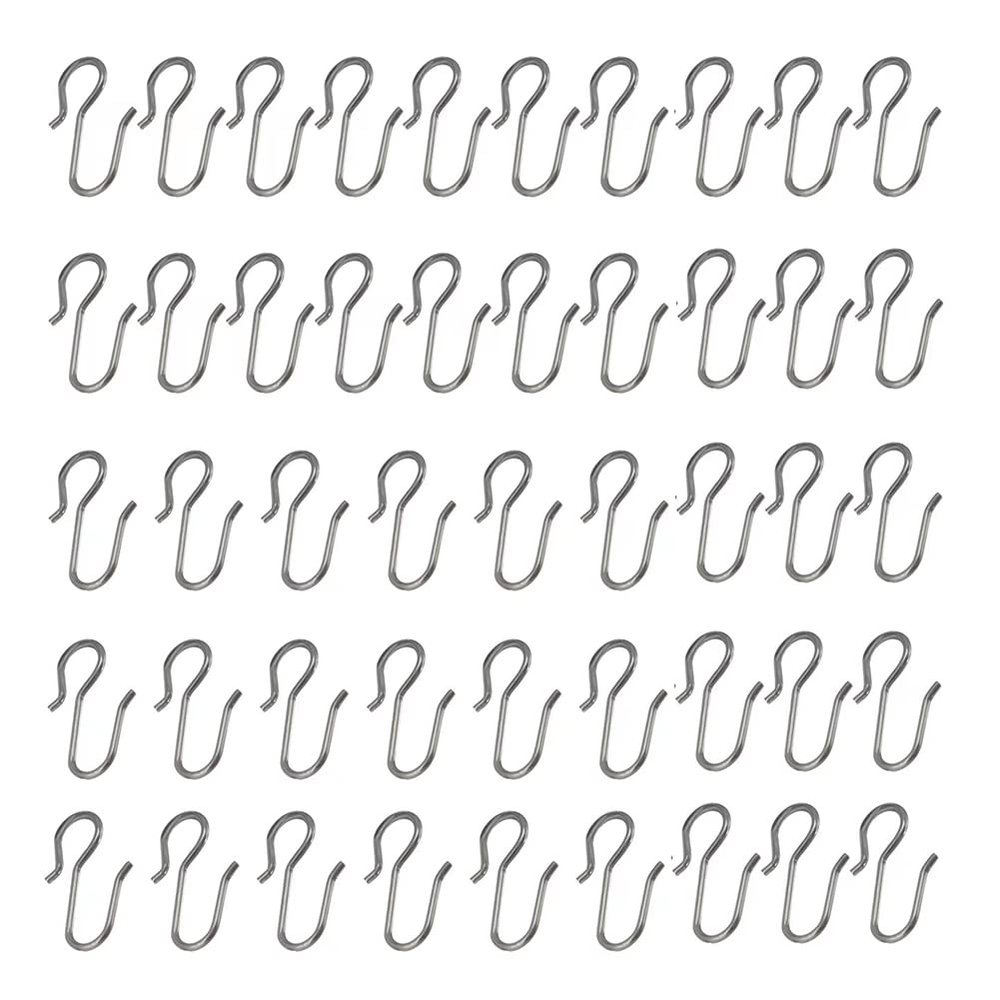 TIPIACE Curtain Track Optional Accessories, Hook Suitable for The Round Hole Curtains Rails (50 pcs Hook)