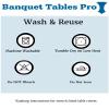 10 Pack 32 Round x 43" Tall Spandex Fitted Table Cover for Folding Bar Height Tables (10 Pack, Black) view 3