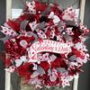 Happy Valentine's Day Red Bling Deco Mesh Front Door Wreath, Porch Patio Yard Art Decor, Wall Decoration, Indoor Outdoor view 2