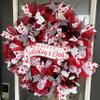 Happy Valentine's Day Red Bling Deco Mesh Front Door Wreath, Porch Patio Yard Art Decor, Wall Decoration, Indoor Outdoor view 3