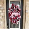 Happy Valentine's Day Red Bling Deco Mesh Front Door Wreath, Porch Patio Yard Art Decor, Wall Decoration, Indoor Outdoor view 4