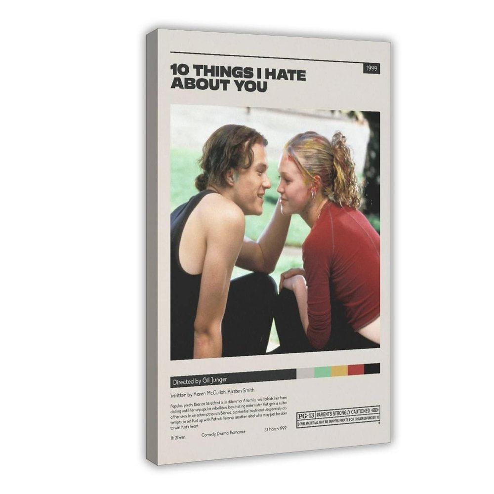 10 Things I Hate About You Movie Poster Art Canvas Poster Bedroom Decor Sports Landscape Office Room Decor Gift Frame-style 24x36inch(60x90cm)