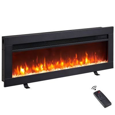 Efiretric Arthur 36" W 3 in 1 Electric Fireplace (EF456), Freestanding, Wall Mounted, Recessed, 9 Colors Flame Effect, TV Media Wall, Heater 750W/1500W, Remote Control