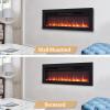Efiretric Arthur 36" W 3 in 1 Electric Fireplace (EF456), Freestanding, Wall Mounted, Recessed, 9 Colors Flame Effect, TV Media Wall, Heater 750W/1500W, Remote Control view 3
