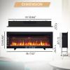 Efiretric Arthur 36" W 3 in 1 Electric Fireplace (EF456), Freestanding, Wall Mounted, Recessed, 9 Colors Flame Effect, TV Media Wall, Heater 750W/1500W, Remote Control view 4