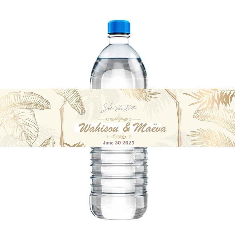 30pcs Customized Wedding Stickers Custom Name Luxury Water Bottle Label Invitations Seals Baby Shower Birthday Wedding Party (A)
