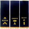 Masonic Blue Lodge Pedestal Covers - Set of Three Hand Embroidered view 1