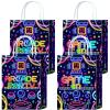 16 Pieces Game on Goodie Bags for Gamer Birthday Party Supplies,Arcade Gaming Gift Snacks Treat Candy Party Favors Bags with Handles for Kids Adults Video Game Theme Party Decorations (Arcade-Blue) view 1