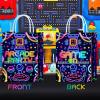 16 Pieces Game on Goodie Bags for Gamer Birthday Party Supplies,Arcade Gaming Gift Snacks Treat Candy Party Favors Bags with Handles for Kids Adults Video Game Theme Party Decorations (Arcade-Blue) view 2