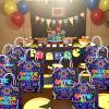 16 Pieces Game on Goodie Bags for Gamer Birthday Party Supplies,Arcade Gaming Gift Snacks Treat Candy Party Favors Bags with Handles for Kids Adults Video Game Theme Party Decorations (Arcade-Blue) view 4
