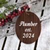 Designsify Christmas Tree Decoration, Plumber Established Est. 2024, Circle Ornament D, Gifts for Birthday Anniversary Valentines Mom Mothers Fathers Day Party, to Men Women Him Her Friend Mom view 3