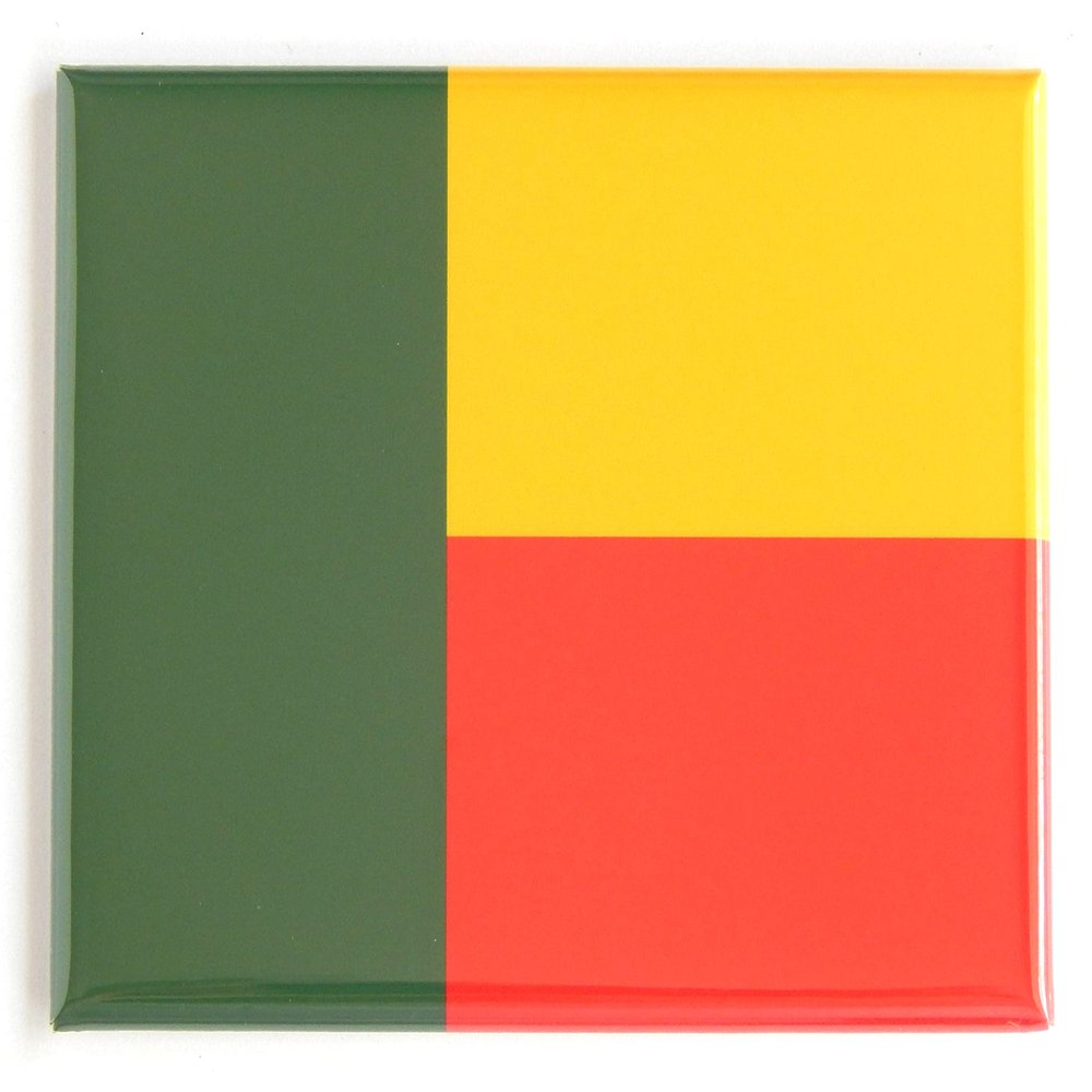 Flag of Benin Fridge Magnet (2.5 x 3.5 inches)