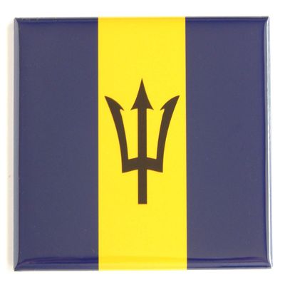 Flag of Barbados Fridge Magnet (2.5 x 3.5 inches)