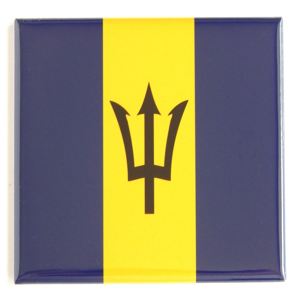 Flag of Barbados Fridge Magnet (2.5 x 3.5 inches)