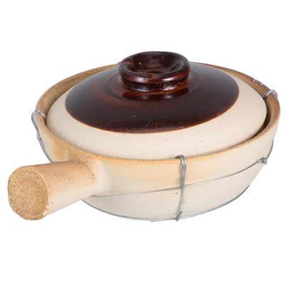 0.5L Clay Cooking Pot,Chinese Casserole Pot Korean Cooking Stone Prop for Bibimbap Soup Stew Rice Noodle Porridge - 8.26(6.4) X 3.9 Inch